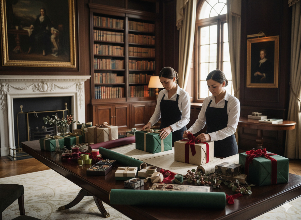 Artesana trabajando en envoltura tradicional